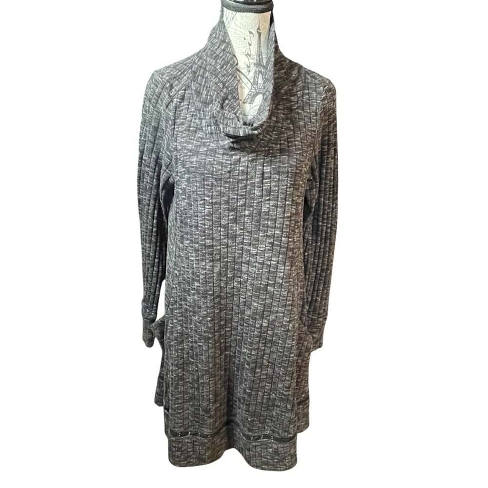 Rabbit Rabbit Rabbit Charcoal Cowl Neck Sweater Dress